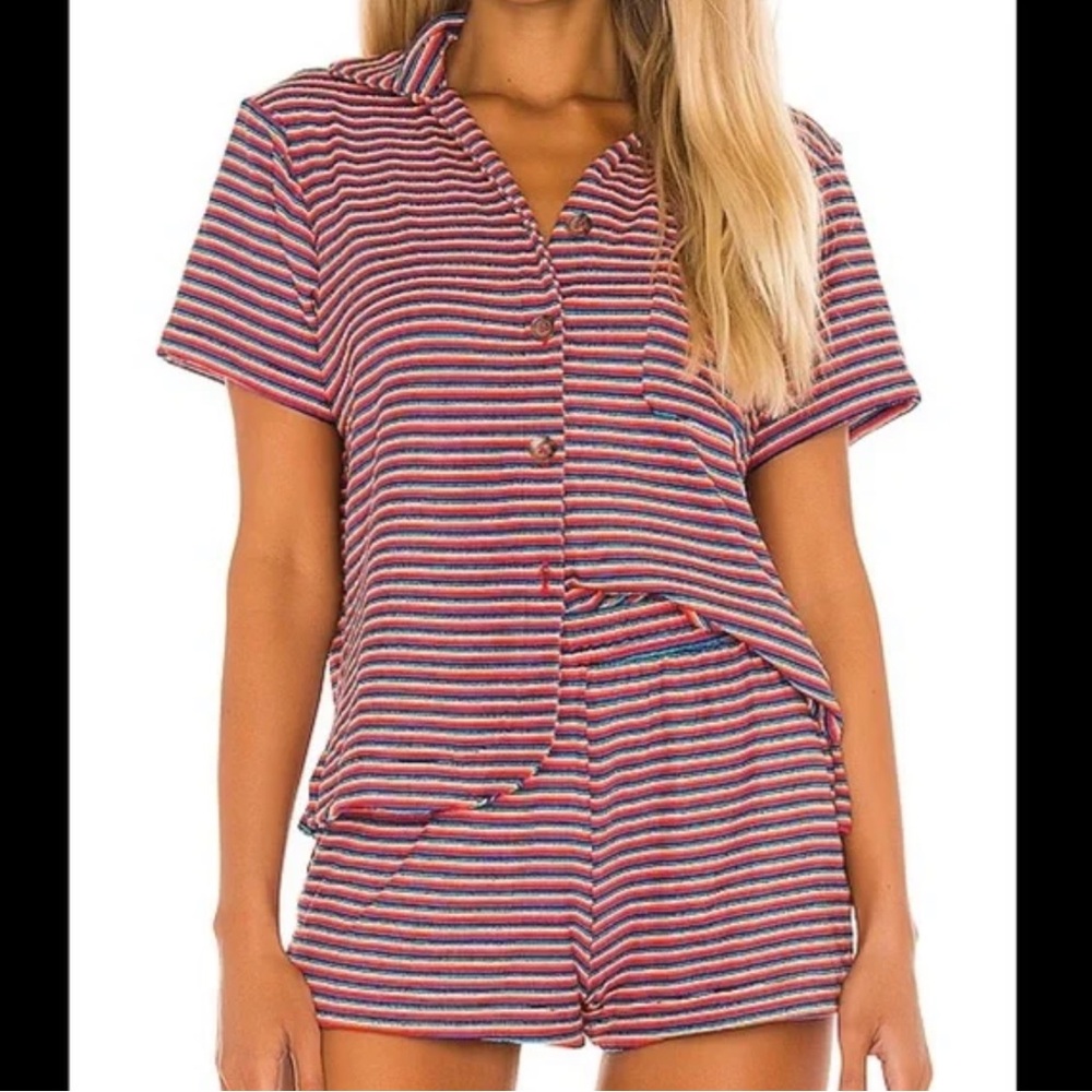 Frankie’s Bikinis Sunset Stripe Terry Coco Set